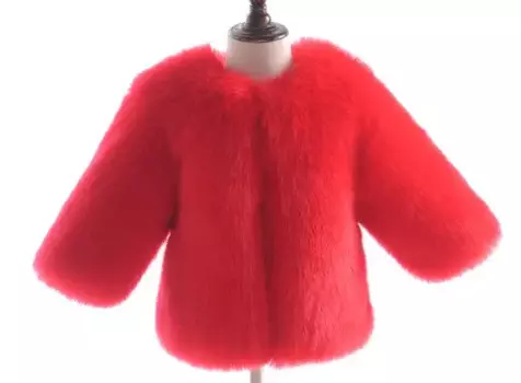 Детская куртка с капюшоном и искусственным мехом, на зиму