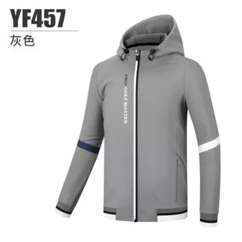 Детская одежда для гольфа PGM, осенняя и зимняя одежда для мальчиков, теплая и холодная Молодежная куртка на молнии с капюшоном