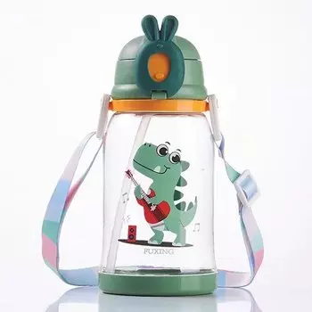 Детская пластиковая бутылка с соской динозавр 600 мл TCJJ