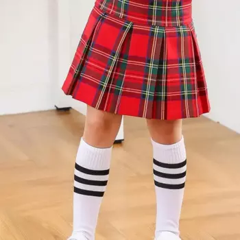 Детская плиссированная юбка в клетку, на возраст 5-16 лет