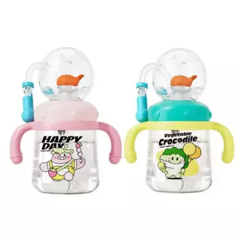 Детская портативная чашка для воды, милый фонтан для сквирта, Sippy, 300 мл, герметичная чашка для питья с распылителем, красочные креативные чашки для малышей