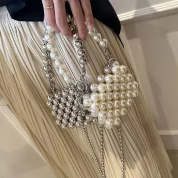 Детская сумка-тоут с жемчугом