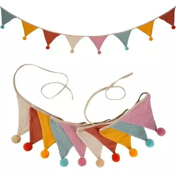 Детская тканевая гирлянда INFEI 10 флагов