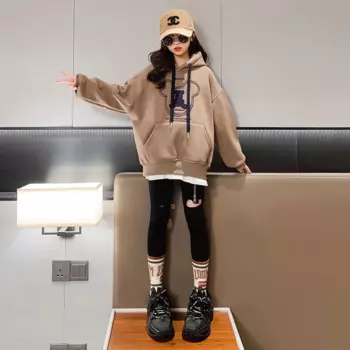 Детская толстовка с капюшоном, на возраст 5-14 лет