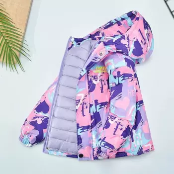 Детская весенне-осенняя куртка для девочек, плотное пальто, зимняя одежда, детские лыжные костюмы, зимние костюмы TZ118