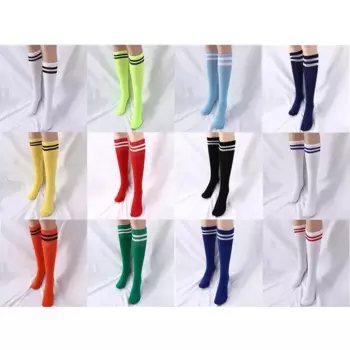 Детские 1-парные разноцветные полосатые длинные гольфы из хлопка и спандекса, футбольные длинные носки, детские носки, спортивные носки