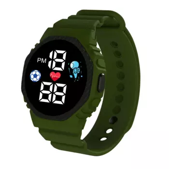 Детские часы, модные светодиодные часы с отображением даты, повседневные водонепроницаемые спортивные часы с браслетом, детские цветные часы с силиконовым ремешком