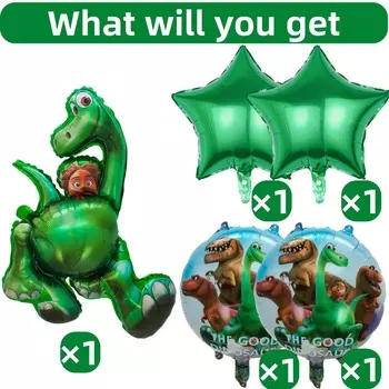 Детские фольгированные шары Disney в виде динозавров 5 шт