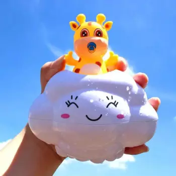 Детские игрушки для купания, детские игрушки для купания в воде, креативные веселые игрушки для купания с облаками, дождем, мультяшный милый жираф, облака, детские игрушки для купания в воде