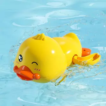 Детские Игрушки для ванны, милая игрушка для купания в воде, желтая утка, игрушка для начинающих ходить в бассейн, Пляжная классическая игрушка для детей, водная игра
