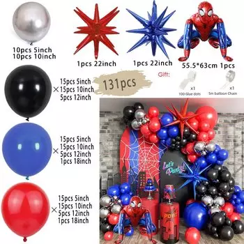 Детские красные, синие шары для дня рождения MINISO