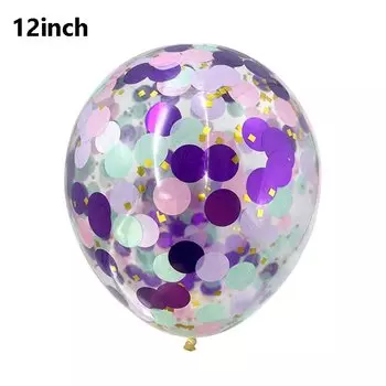 Детские латексные шары с конфетти "Русалка", DUTRIEUX, 10 шт.