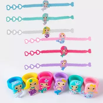 Детские мультяшные очки, браслеты и кольца Русалочка