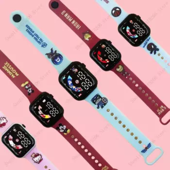 Детские водонепроницаемые электронные часы с рисунком «Человек-паук»