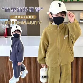 Детский флисовый костюм из свитшота и брюк, на возраст 2-10 лет