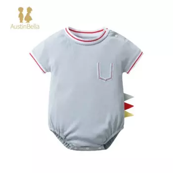 Детский хлопковый комбинезон, с коротким рукавом