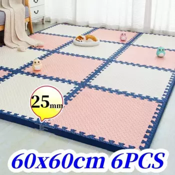 Детский игровой коврик 60x60 см, Детский ковер, 6 шт., детский игровой коврик, Толстый 2,5 см детский коврик, тату, напольные коврики, пазл, коврик для детской ступни