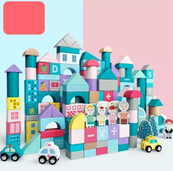 Детский Классический Деревянный конструктор «Город»