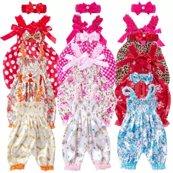 Детский комбинезон без рукавов, с цветочным принтом