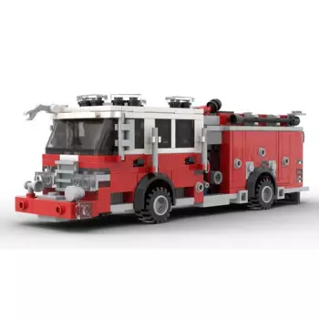Детский конструктор «пожарная машина», 530 блоков
