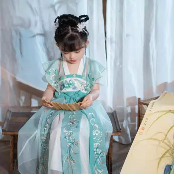 Детский летний костюм Тан в национальном стиле для девочек