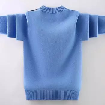 Детский Теплый хлопковый свитер с круглым вырезом, на осень/зиму