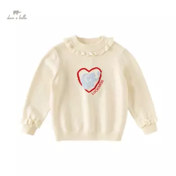 Детский вязаный пуловер в стиле Дейва Bella, Модный повседневный Милый хлопковый свитер для девочек, для зимы, 2023, DK4237779