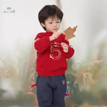 Детский вязаный свитер с высоким воротником, на осень/зиму