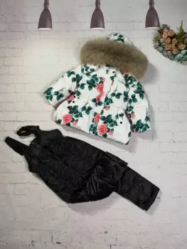 Детский Зимний пуховик и штаны, на утином пуху