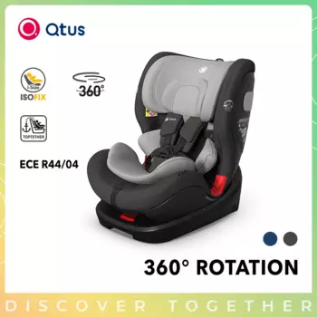 Детское безопасное автокресло Qtus Q22 ARES, совместимое с амортизирующей подушкой, подушечкой из ЭВА и C-образным креплением, от новорожденного до 36 кг