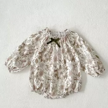 Детское хлопковое боди с длинным рукавом, на возраст 0-24 месяца