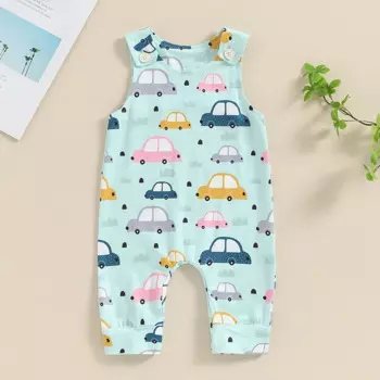 Детское летнее Боди без рукавов, с круглым вырезом