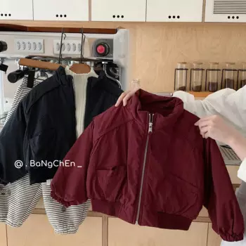 Детское пальто 2024, новинка зимы, однотонный топ в стиле ретро, детская универсальная куртка для мальчиков и девочек G0595