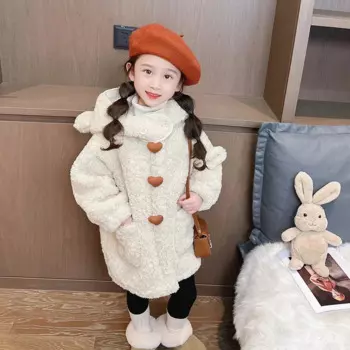 Детское пальто с капюшоном, на возраст 2-8 лет