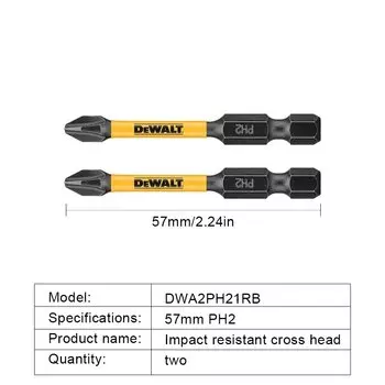 DEWALT Ударные биты крестообразные PH2 57 мм 2 шт
