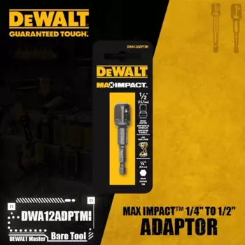 DEWALT Адаптер 1/4" до SQUARE 1/2" или 3/8"