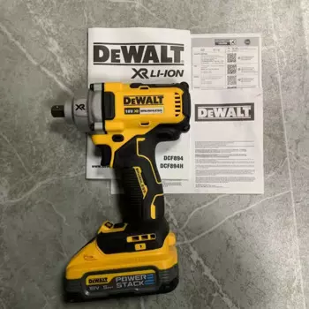 DEWALT DCF8941/2in среднего диапазона бесщеточный ударный гайковерт с хранилистой наковальней 18 в, литиевый 44 7нм, включая батарею DCBP518