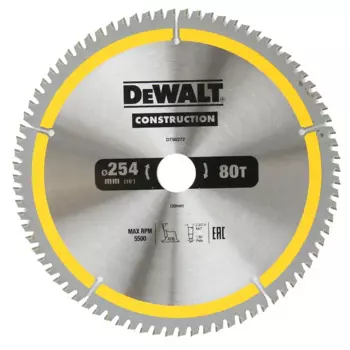 DEWALT Диск для циркулярной пилы 254 мм 60T