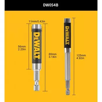 DEWALT DW2054B Магнитная направляющая для винтового привода, держатель сверл для гнезда отвертки, магнитный держатель бит 1/4 дюйма, адаптер, аксессуары для инструментов