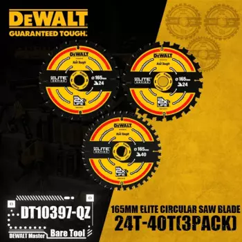 DEWALT ELITE Циркулярные диски 2x165мм 24Т 1x165мм 40Т 3 шт