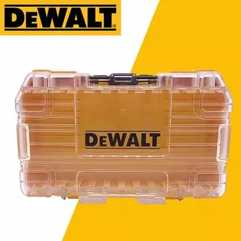 Оригинальная средняя коробка DEWALT, жесткая фотодеталь, аксессуары, ящик для хранения инструментов, коробка для хранения сверл, Штабелируемый ящик для хранения инструментов