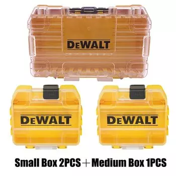 DEWALT оригинальный мини-прочный чехол для инструментов TSTAK, желтый, средний, 1 шт., маленькая, 2 шт., серия, многофункциональная комбинированная твердая коробка