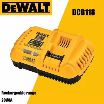 Зарядное устройство DEWALT для литий-ионных батарей DCB1102 DCB1104 DCB118, 220 В, зарядное устройство для литий-ионных батарей, быстрое зарядное устройство с вентиляционным охлаждением