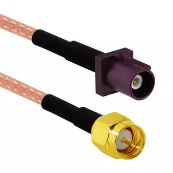 DexMRtiC SMA-Fakra кабель-адаптер RG316 фиолетовый 15/30/50/100см