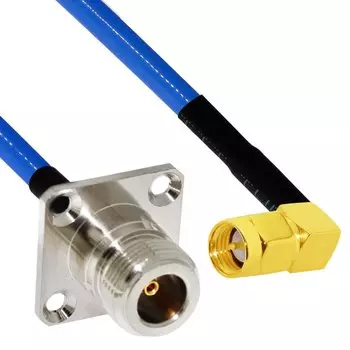 DexMRtiC SMA Male Female RP Angle to N Type Cable RG402.141 Blue Jacket 20cm/50cm/100cm
