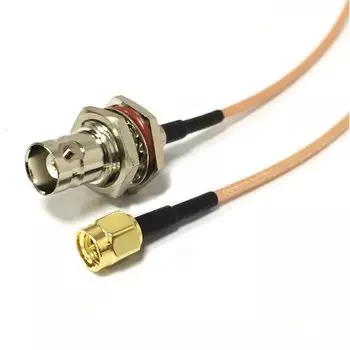 DexMRtiC SMA male plug connector switch BNC female jack pigtail cable RG316 adapter 15cm