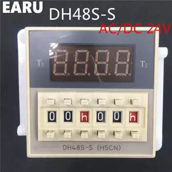 DH48S-S DH48S H5CN AC/DC 12V 24V 0,1 s-990h Cycle SPDT Мини цифровое программируемое реле времени таймер + базовый счетчик Din рейка