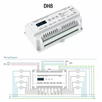 SAGE LU MEI DH8 8-канальный диммер