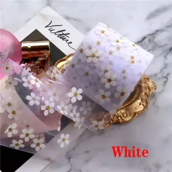 DHANXINZ Тюль с цветами сливы 6 см 25 ярдов