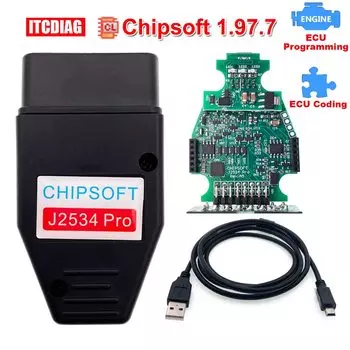 Диагностический инструмент ChipLoader 1.97.7 Chipsoft J2534 Pro K-line KLine CAN-шина, адаптер для канакера, инструмент диагностики VCI, инструмент для настройки чипа ECU